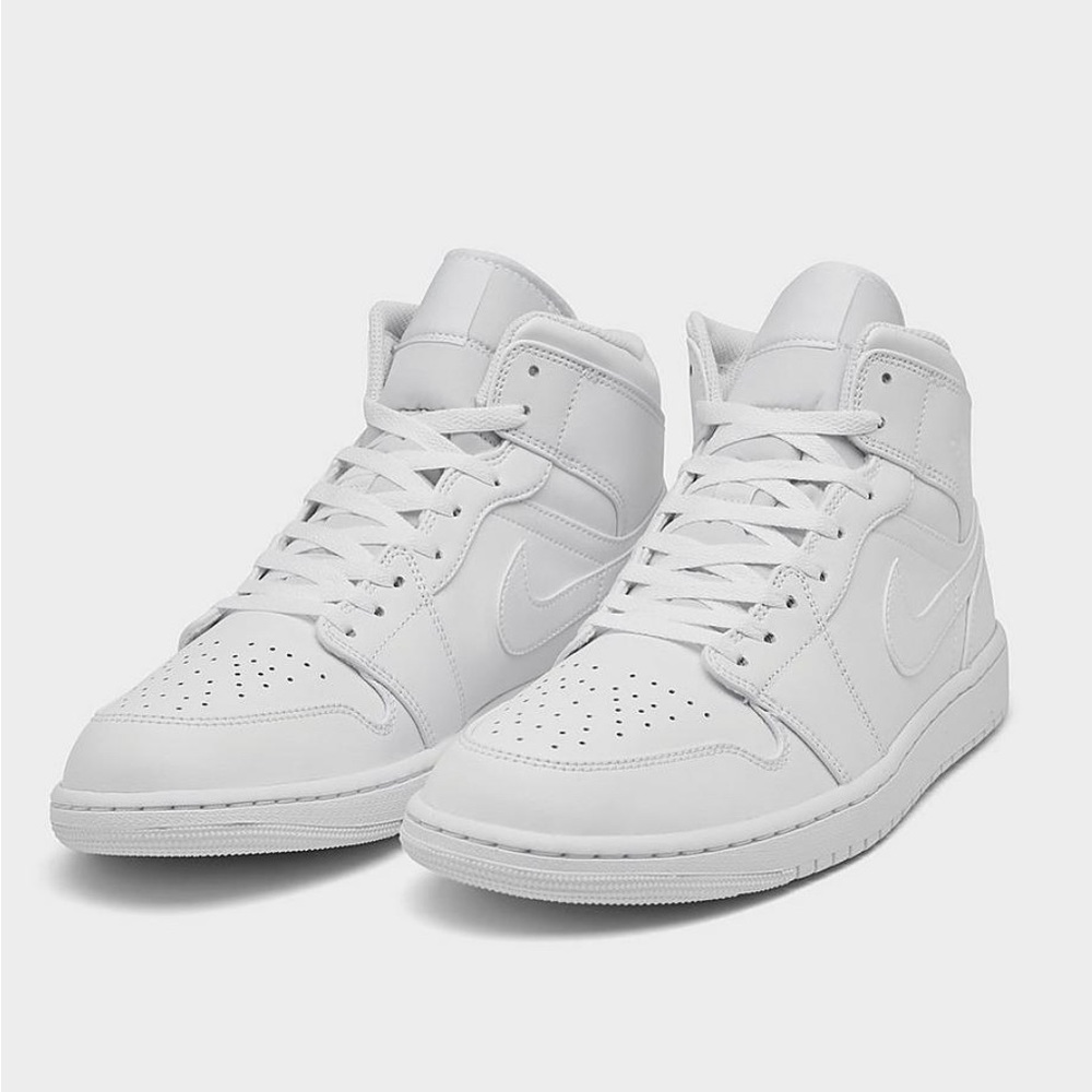White Mid Air Jordans